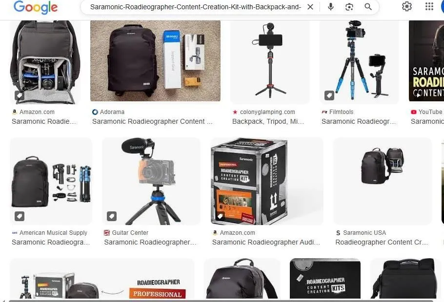 Saramonic Roadieographer Content Creation Kit Search Results