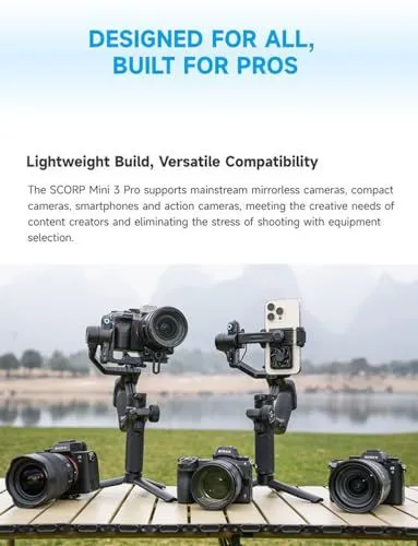 SCORP Mini 3 Pro Versatile Gimbal Stabilizer