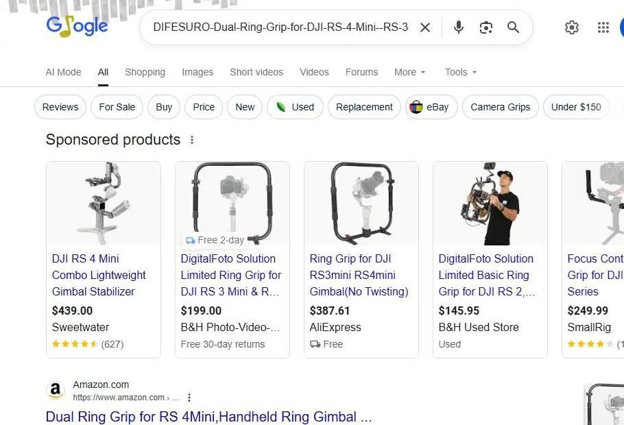 Search results for DJI gimbal dual ring grips