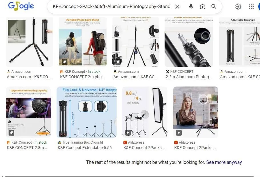 Search results for K and F Concept photography stands