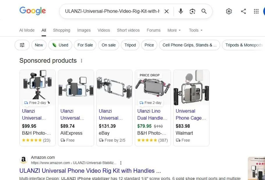 Search results for Ulanzi phone video rigs