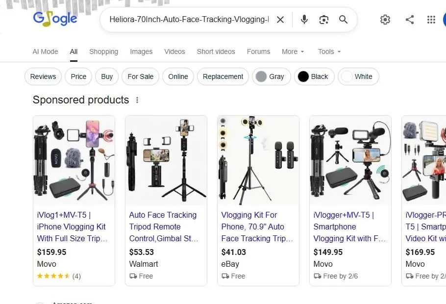 Search Results for Vlogging Kits and Auto-Face-Tracking Tripods