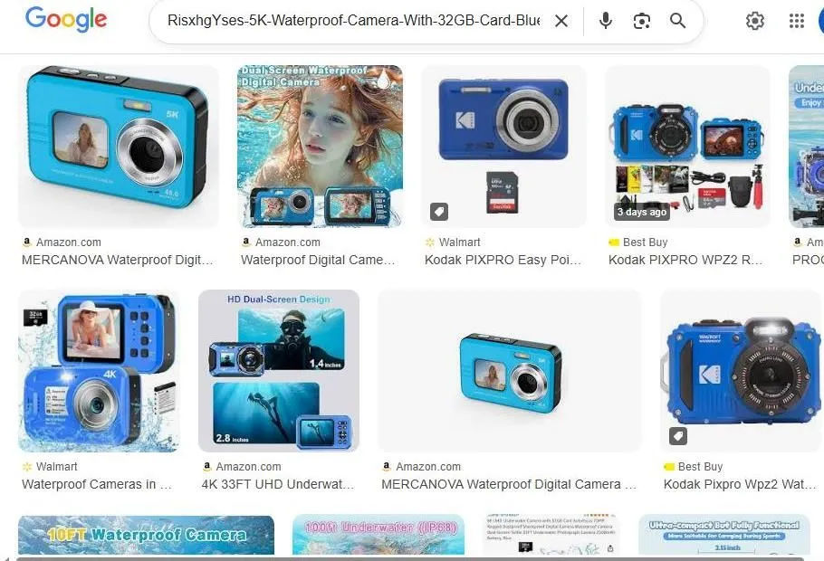 Search results for waterproof digital cameras