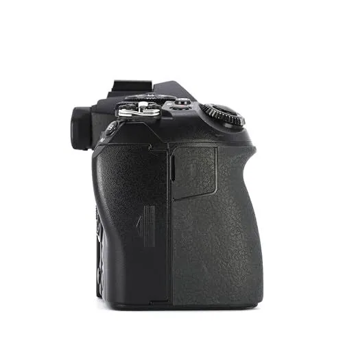 Side profile of a black digital camera