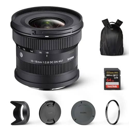 Sigma 10-18mm F2.8 DC DN Lens For Sony E Bundle