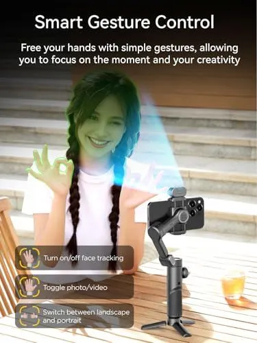 Smart Gesture Control Feature for Smartphone Gimbal
