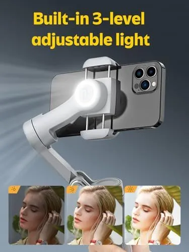 Smart Gimbal Stabilizer with Integrated Fill Light