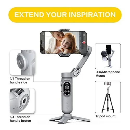 Smart Smartphone Gimbal Stabilizer with Extension Ports