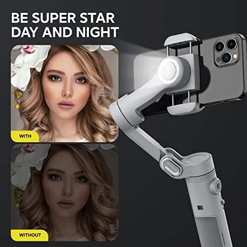 Smart Smartphone Gimbal with Integrated Fill Light