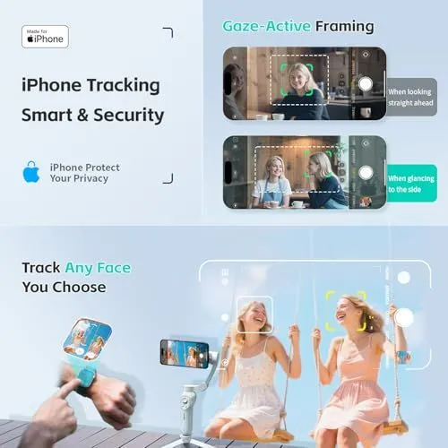 Smart Tracking and Gaze-Active Framing for iPhone