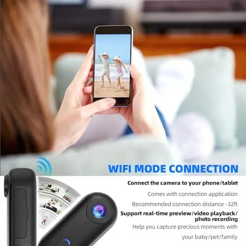 Smart WiFi Mini Camera for Real-Time Monitoring