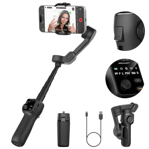 AOCHUAN Smart V8 3-Axis Smartphone Gimbal With Extension Rod