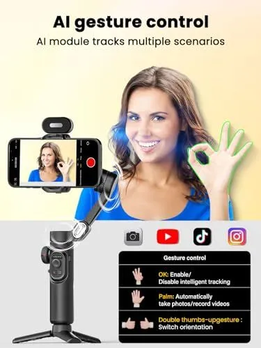 Smartphone Gimbal with AI Gesture Control