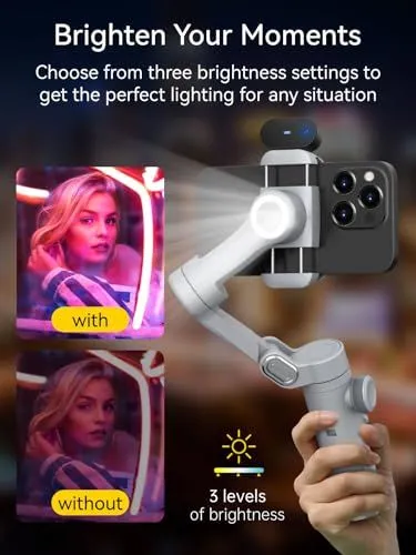 Smartphone Gimbal with Integrated Fill Light