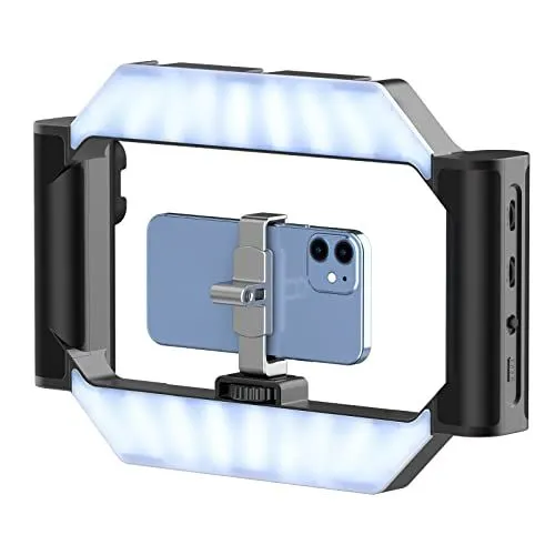 Smartphone Video Rig with Integrated LED Lighting