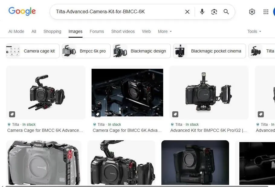 Tilta Advanced Camera Kit for BMCC 6K Google Search Results