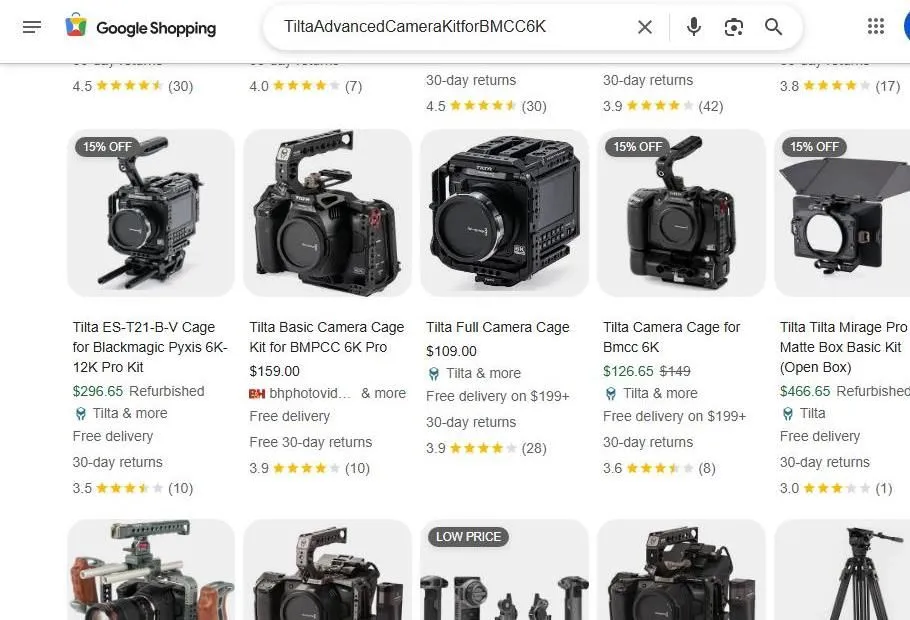Tilta Camera Cage Search Results