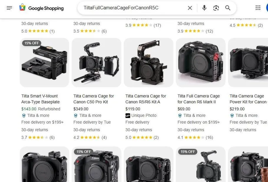 Tilta Camera Cage Search Results