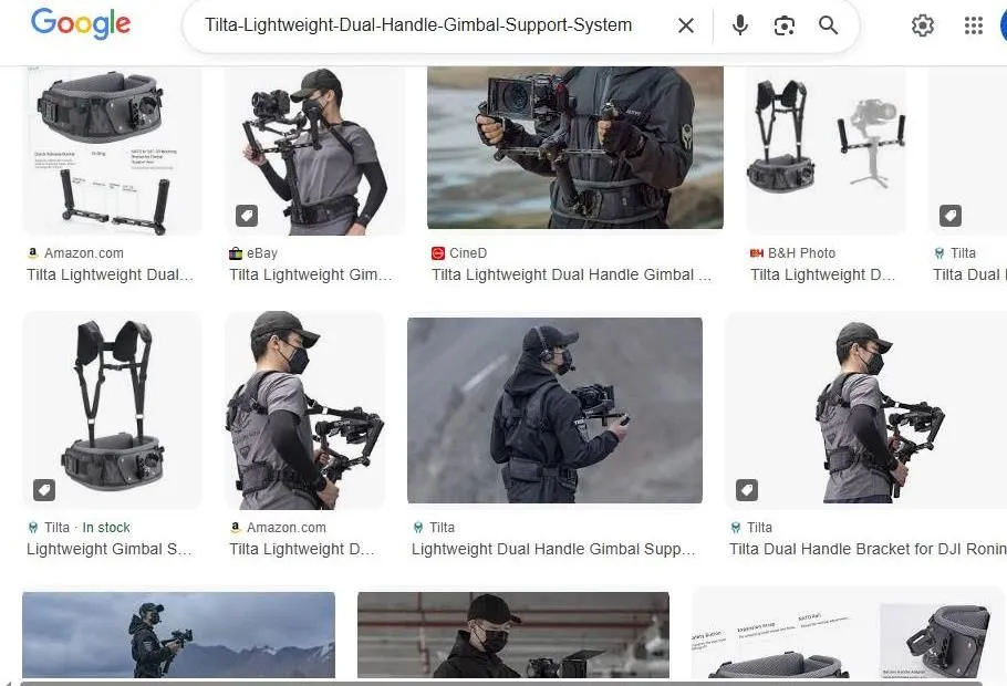 Tilta Lightweight Dual Handle Gimbal Support System Search Results