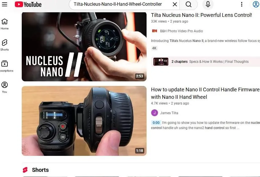 Tilta Nucleus Nano II YouTube Search Results