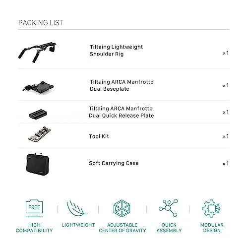 Tiltaing Lightweight Shoulder Rig Packing List