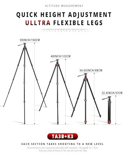 Tripod Height Adjustment Specifications