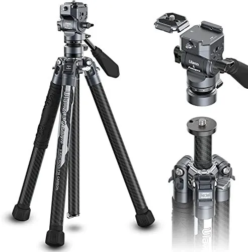 ULANZI F38 Lightweight Carbon Fiber Video Travel Tripod
