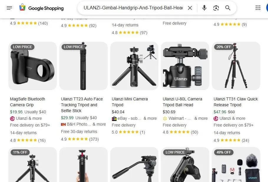 Ulanzi Camera Accessories Selection