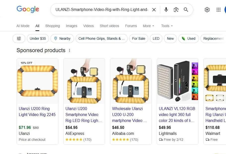 Ulanzi Smartphone Video Rig Search Results