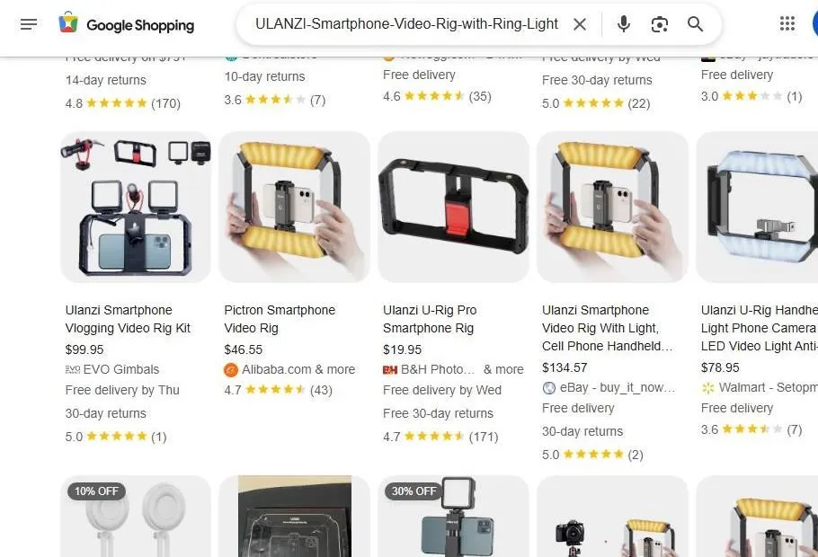 Ulanzi Smartphone Video Rig Search Results