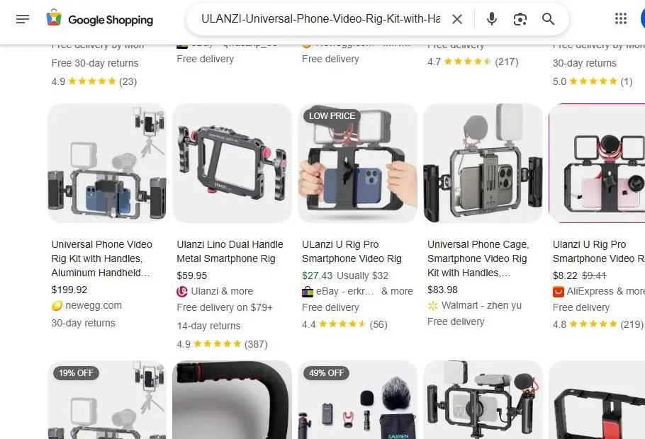 Ulanzi Smartphone Video Rig Search Results
