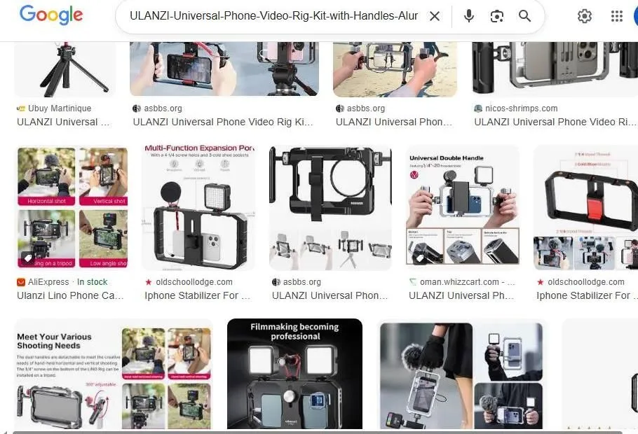 Ulanzi Universal Smartphone Video Rig Search Results