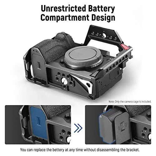 Unrestricted Battery Compartment Camera Cage Design