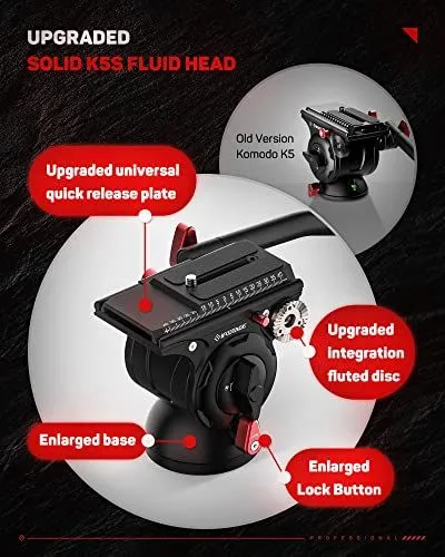 Upgraded iFootage Komodo K5S Fluid Head Comparison