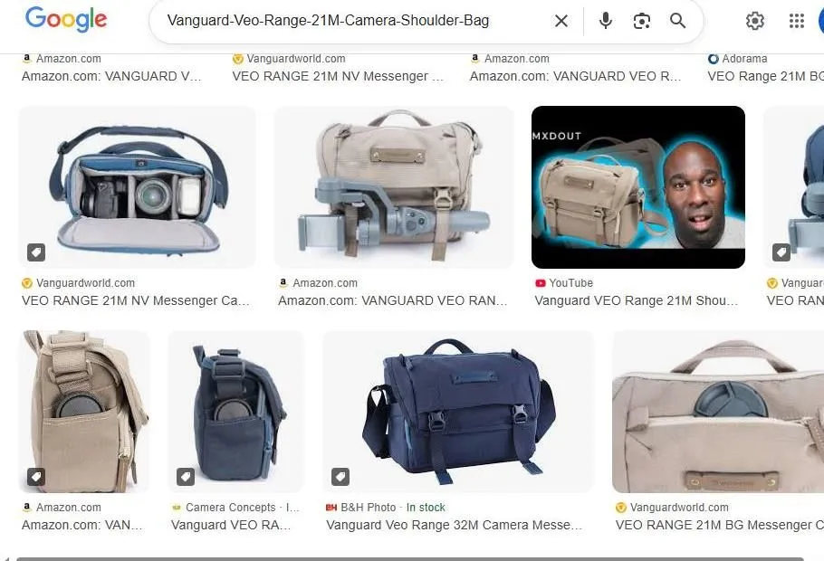 Vanguard Veo Range 21M Camera Bag Search Results