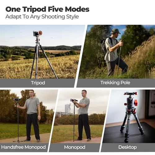 Versatile 5-in-1 Photography Tripod System