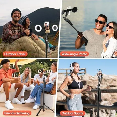 Versatile Phone Tripod and Selfie Stick for Content Creation