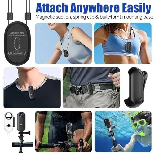 Versatile Wearable Action Camera Mounting Options
