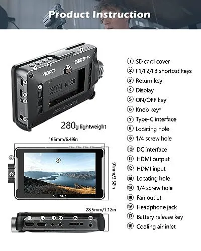 Viltrox DC-550 Pro Camera Monitor Product Overview