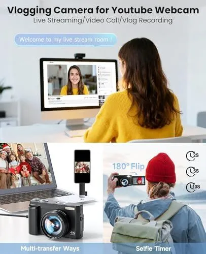 Vlogging Camera for YouTube and Live Streaming