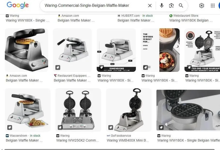 Waring Commercial Belgian Waffle Maker Image Search Results