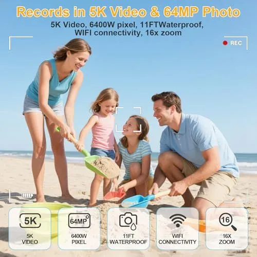 Waterproof Family Action Camera Features