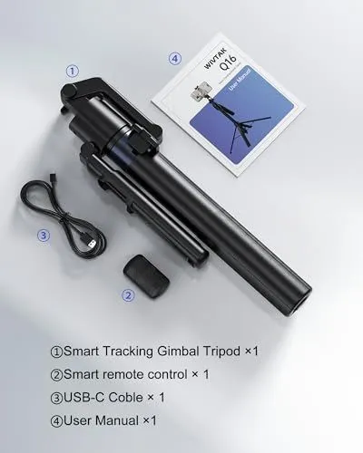 WIVTAK Q16 Smart Tracking Gimbal Tripod Kit