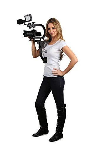 Woman with Professional Camera Rig