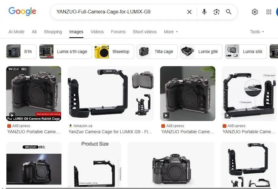 Yanzuo Full Camera Cage for Panasonic Lumix G9