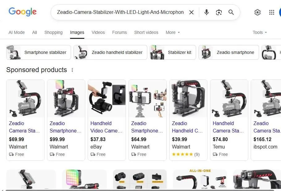 Zeadio Camera Stabilizer Search Results
