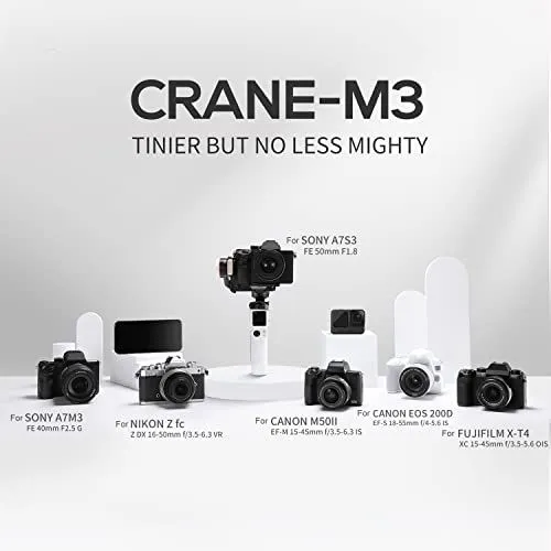 Zhiyun Crane-M3 Camera Compatibility Overview