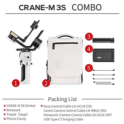 Zhiyun Crane-M3S Combo Packing List