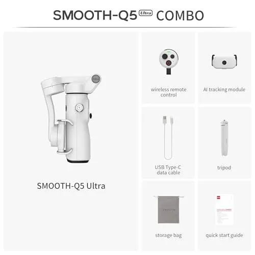Zhiyun Smooth-Q5 Ultra Combo Package Contents