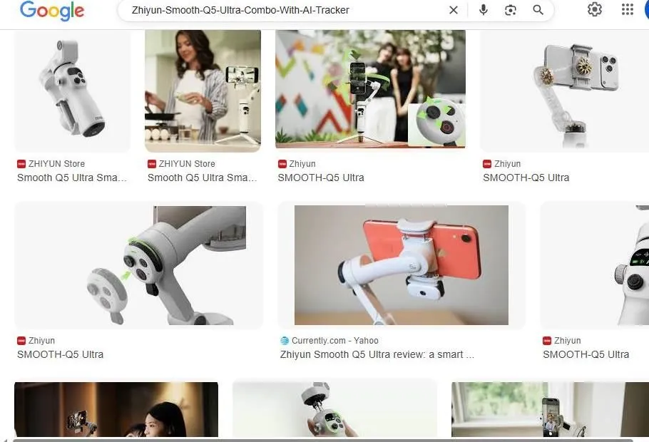 Zhiyun Smooth Q5 Ultra Gimbal Search Results